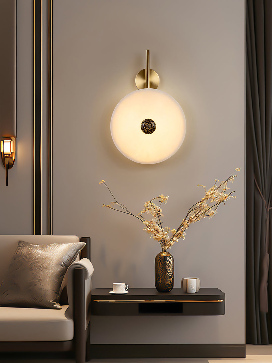 Alabaster Eclipse Wall Light - Vakkerlight