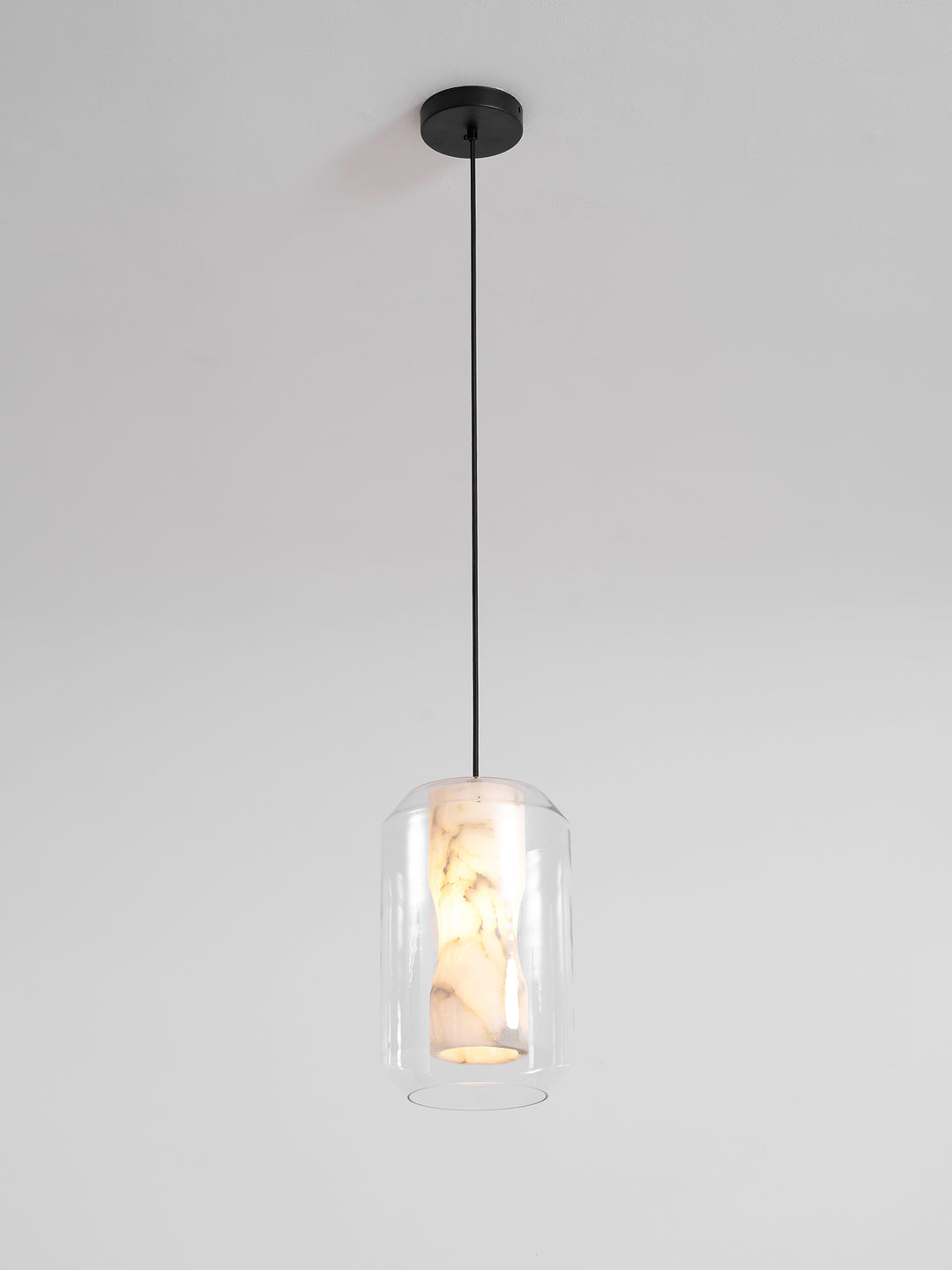 Alabaster Glass Cylinder Pendant Light - Vakkerlight