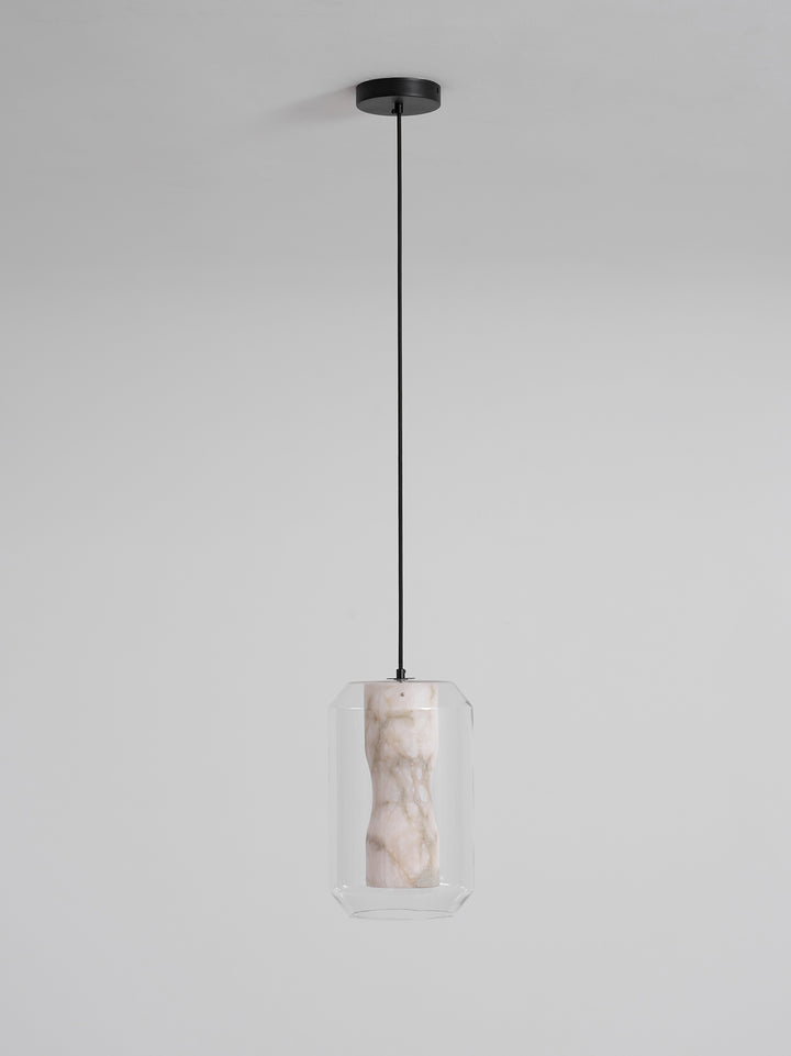 Alabaster Glass Cylinder Pendant Light - Vakkerlight