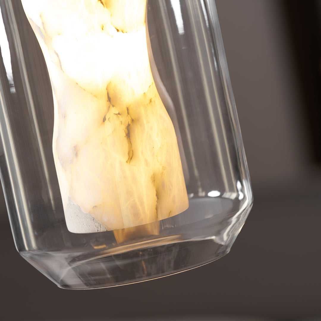 Alabaster Glass Cylinder Pendant Light - Vakkerlight