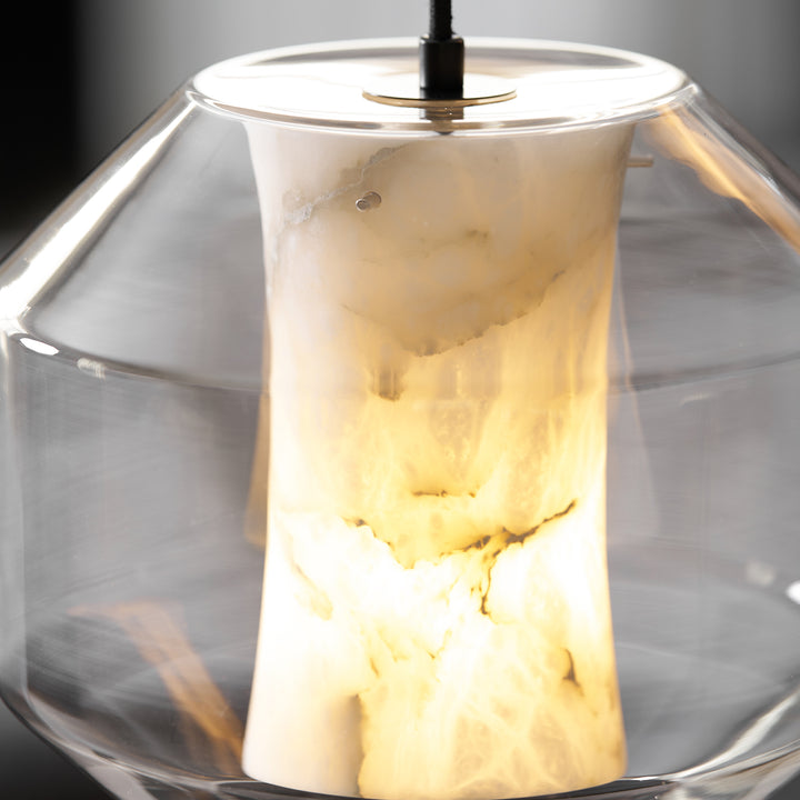 Alabaster Glass Cylinder Pendant Light - Vakkerlight
