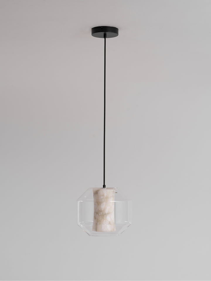 Alabaster Glass Cylinder Pendant Light - Vakkerlight