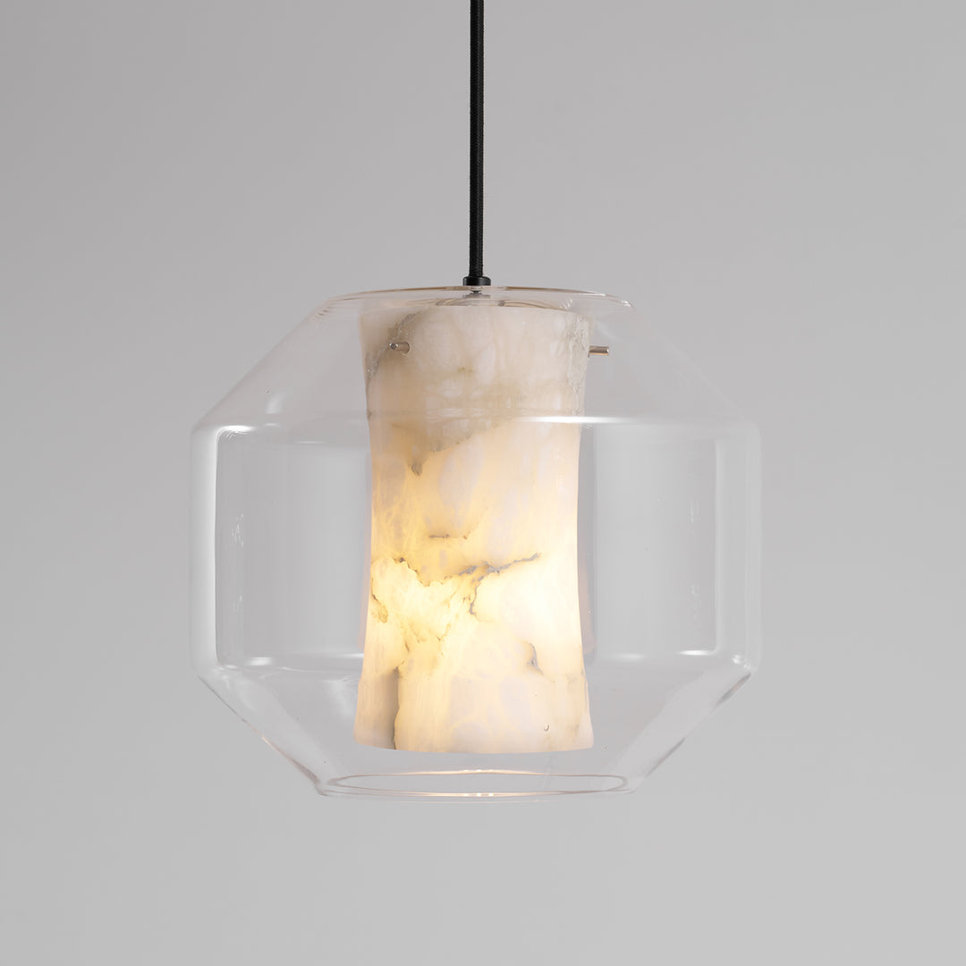 Alabaster Glass Cylinder Pendant Light - Vakkerlight