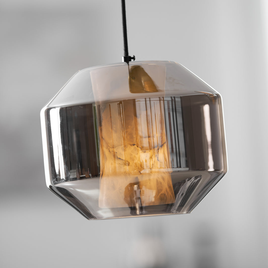 Alabaster Glass Cylinder Pendant Light - Vakkerlight