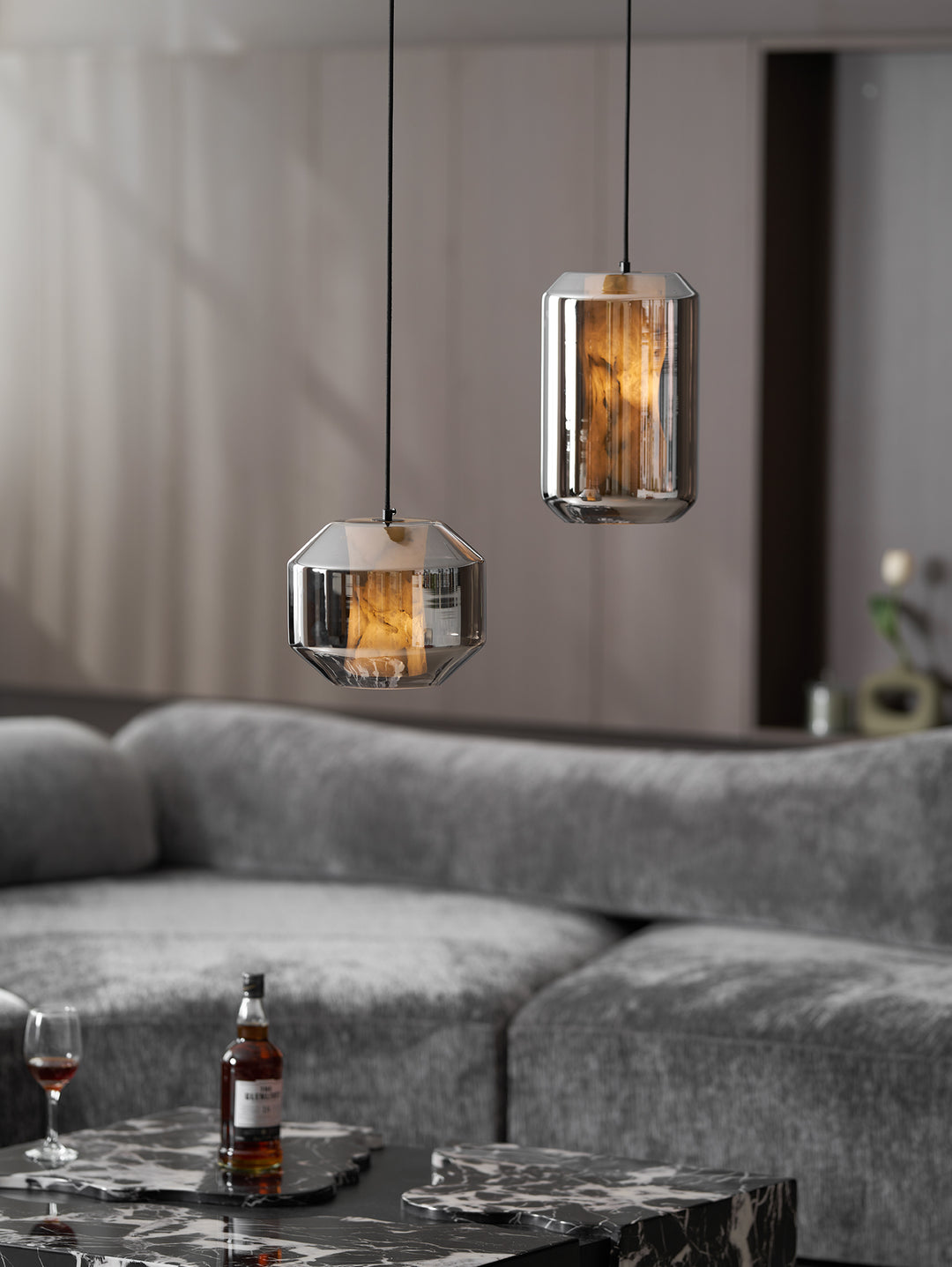 Alabaster Glass Cylinder Pendant Light - Vakkerlight
