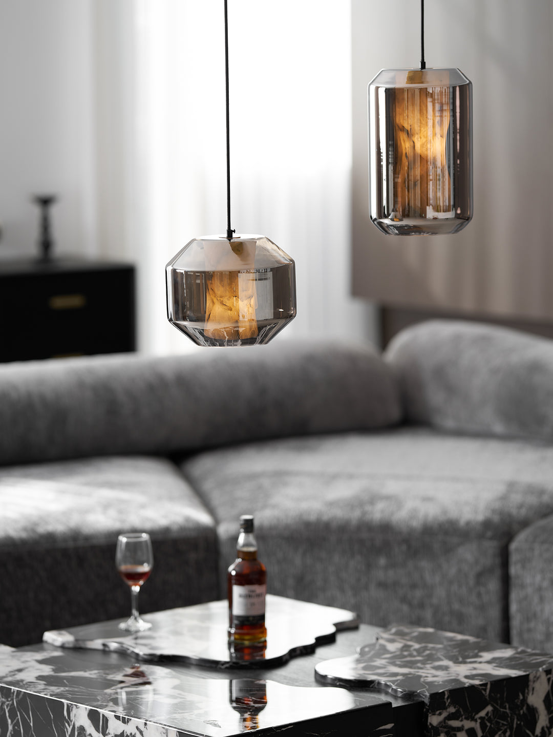 Alabaster Glass Cylinder Pendant Light - Vakkerlight