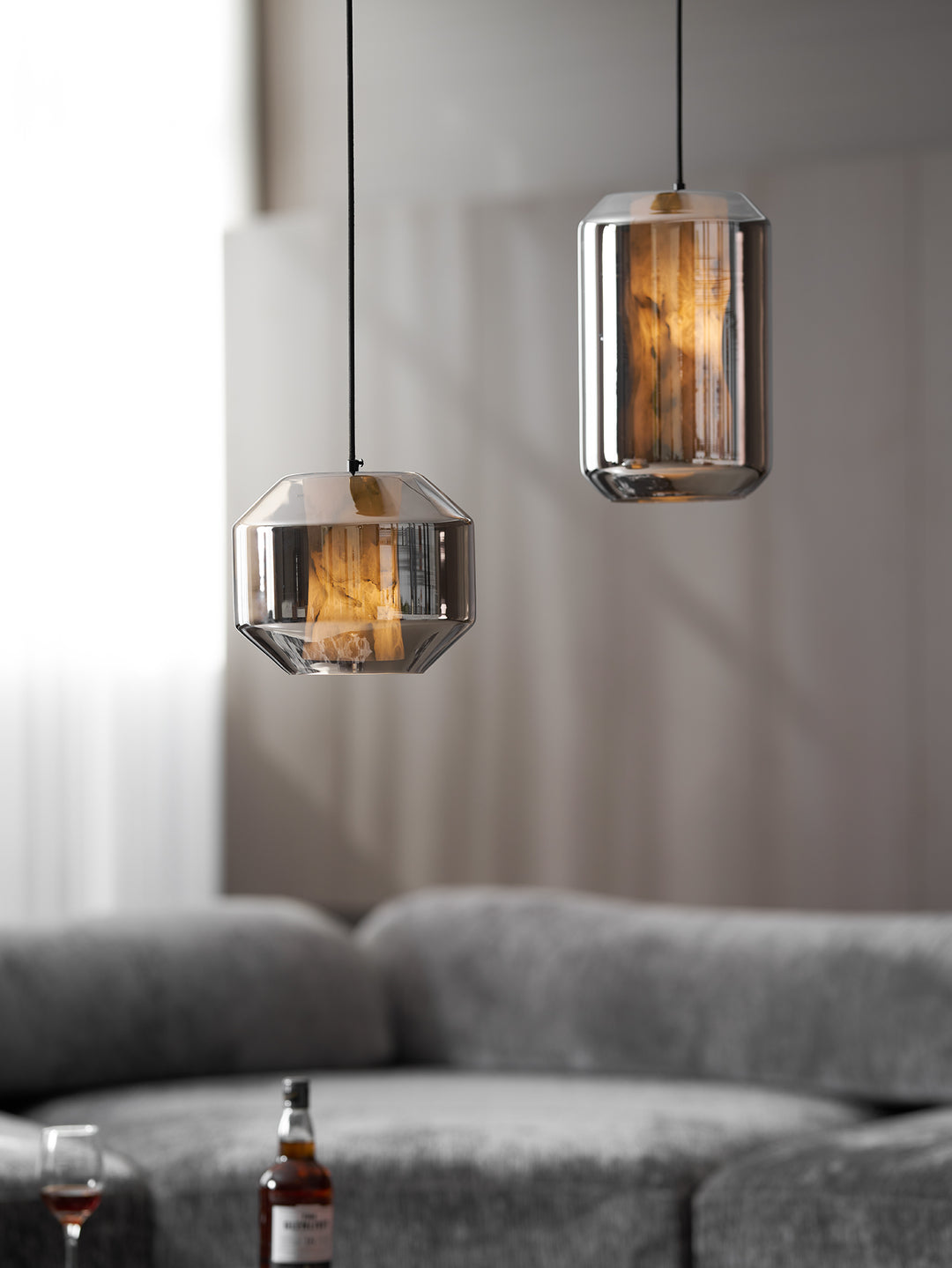 Alabaster Glass Cylinder Pendant Light - Vakkerlight