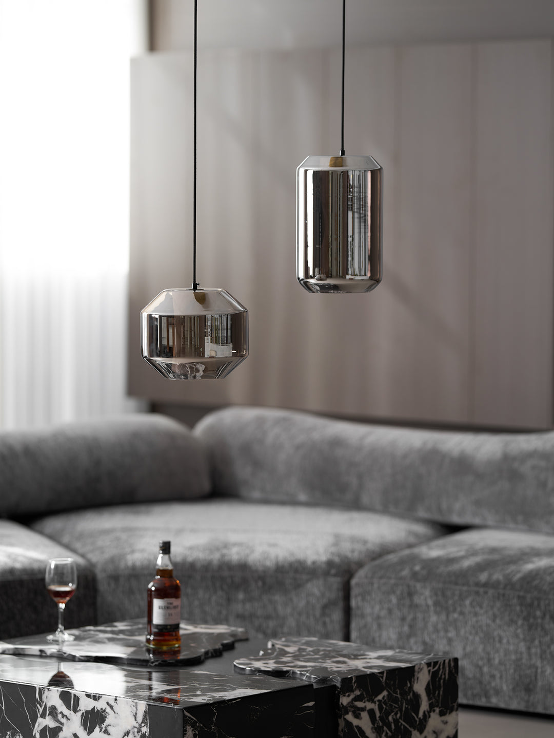 Alabaster Glass Cylinder Pendant Light - Vakkerlight