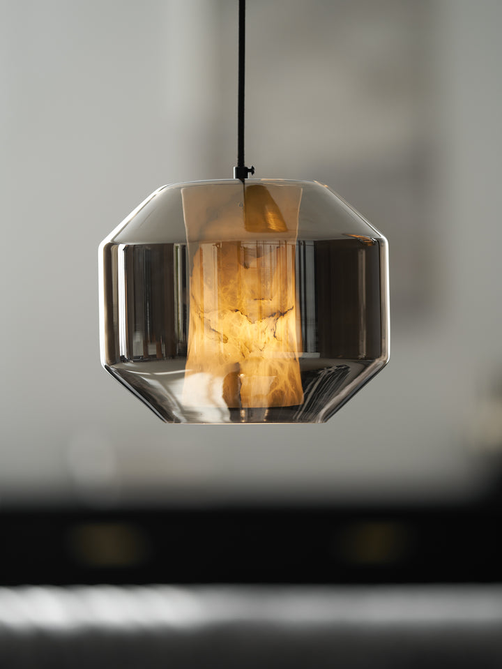 Alabaster Glass Cylinder Pendant Light - Vakkerlight