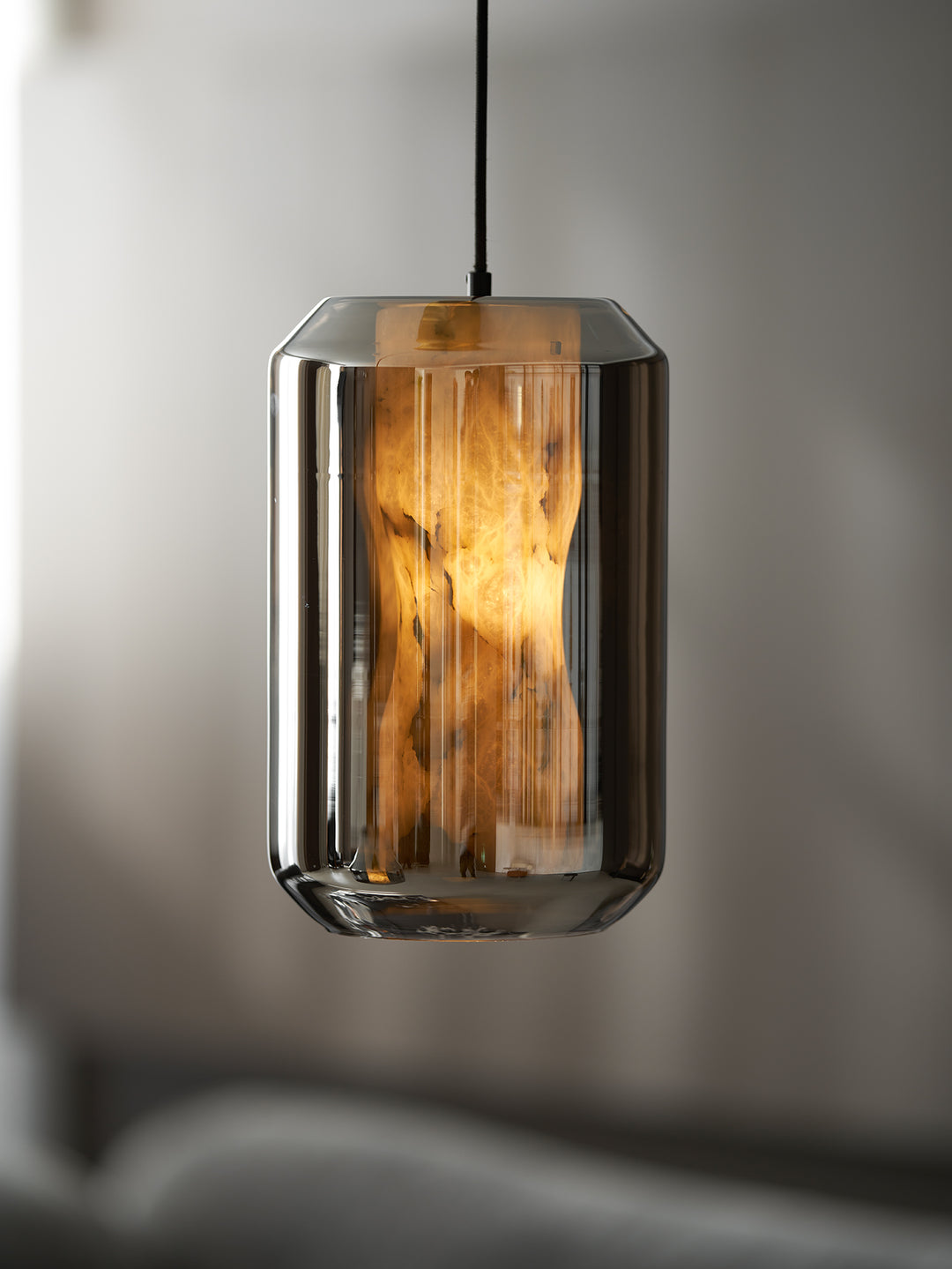 Alabaster Glass Cylinder Pendant Light - Vakkerlight