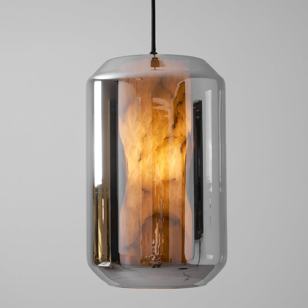 Alabaster Glass Cylinder Pendant Light - Vakkerlight