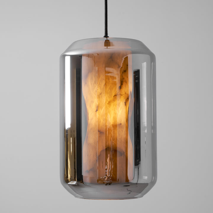 Alabaster Glass Cylinder Pendant Light - Vakkerlight