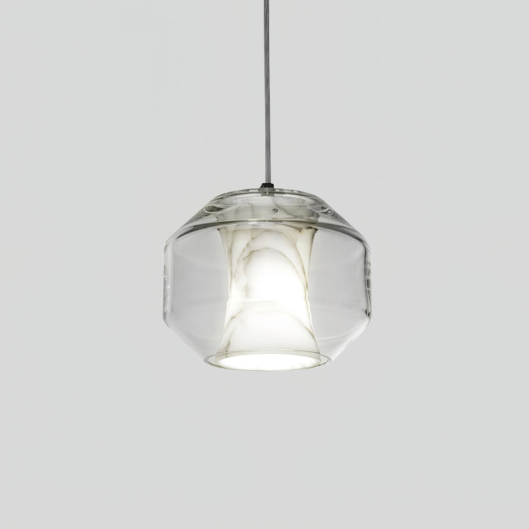 Alabaster Glass Cylinder Pendant Light - Vakkerlight