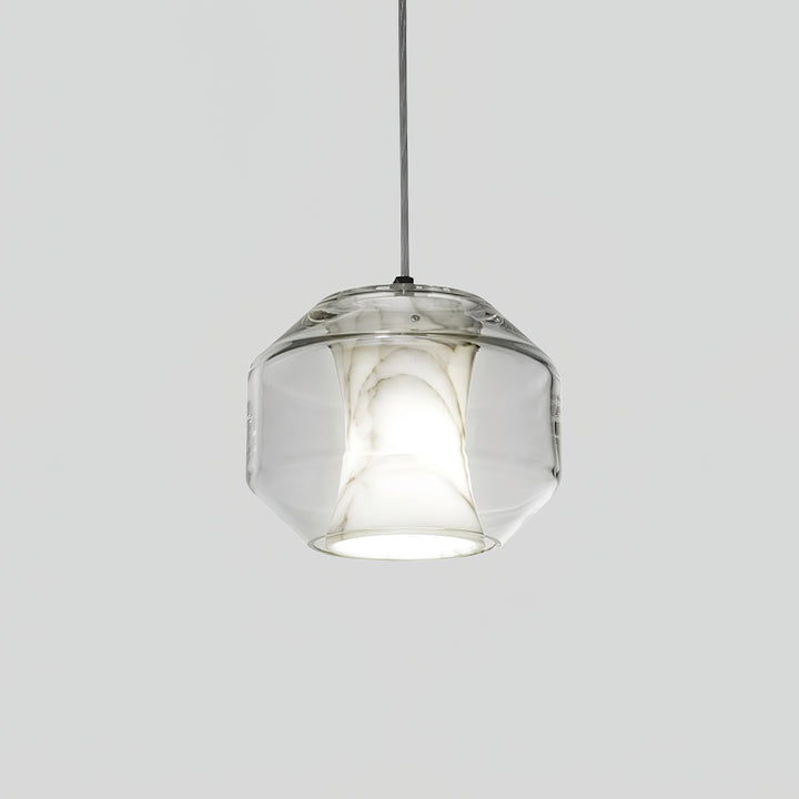 Alabaster Glass Cylinder Pendant Light - Vakkerlight