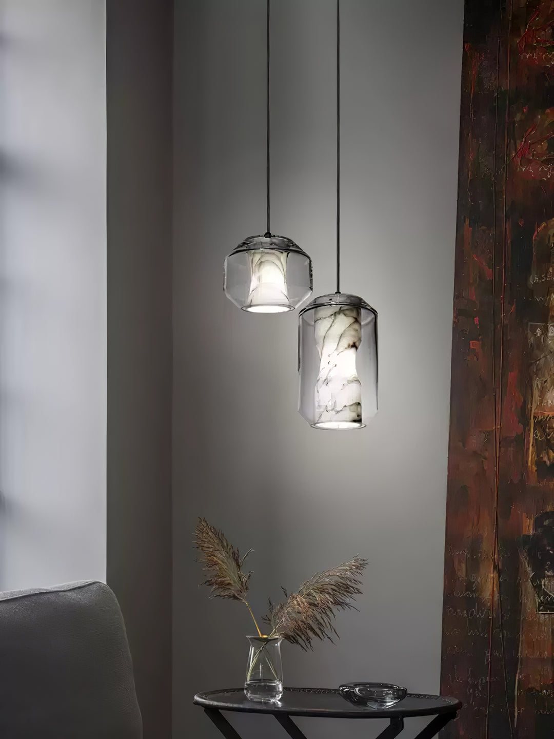 Alabaster Glass Cylinder Pendant Light - Vakkerlight