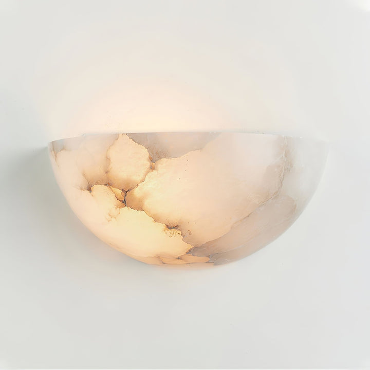 Alabaster Half - Moon Wall Sconce - Vakkerlight