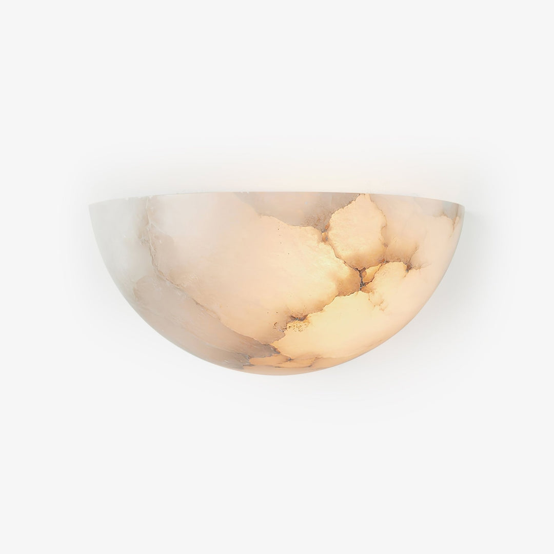 Alabaster Half - Moon Wall Sconce - Vakkerlight