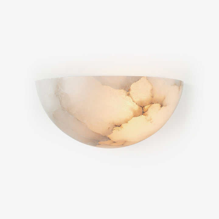 Alabaster Half - Moon Wall Sconce - Vakkerlight