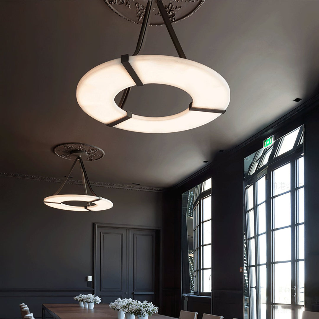 Alabaster Halo Pendant Light - Vakkerlight