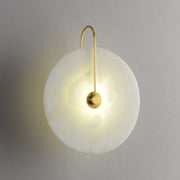 Witte albasten wandlamp