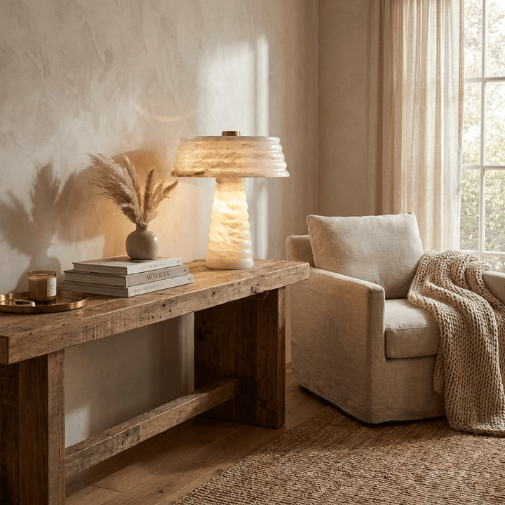 Alabaster Layered Table Lamp - Vakkerlight