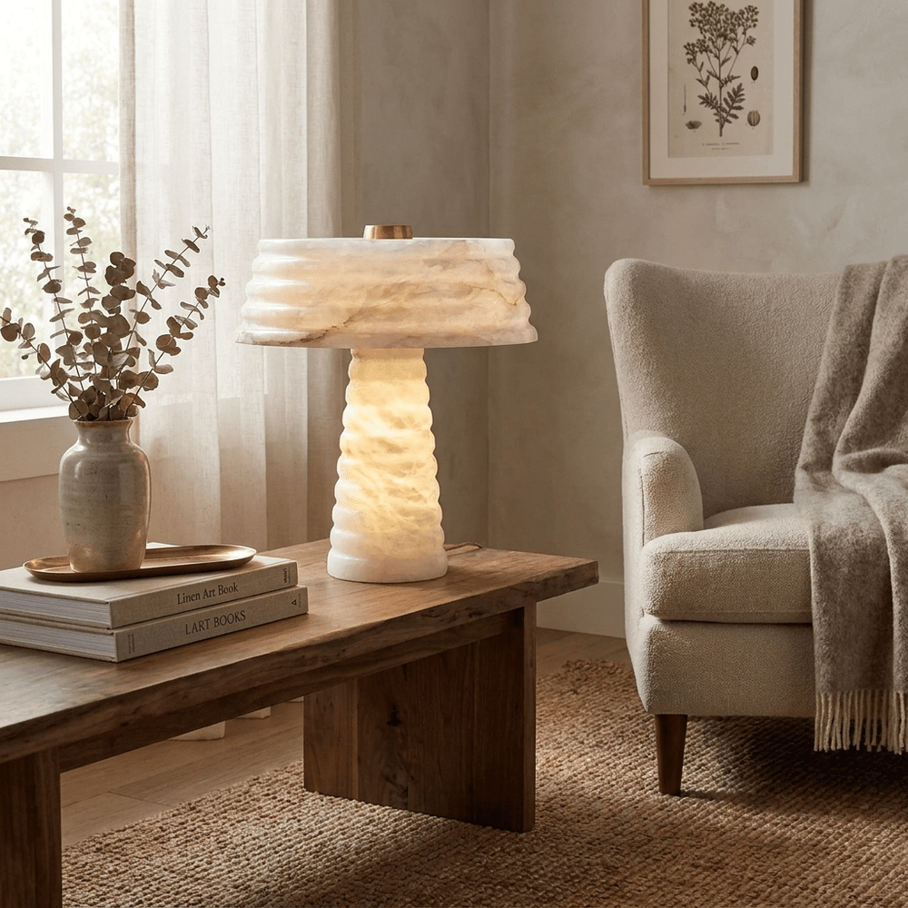 Alabaster Layered Table Lamp - Vakkerlight