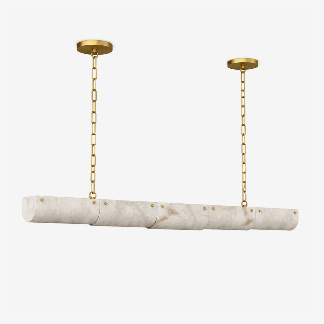 Alabaster Linear Chain Pendant Lamp - Vakkerlight