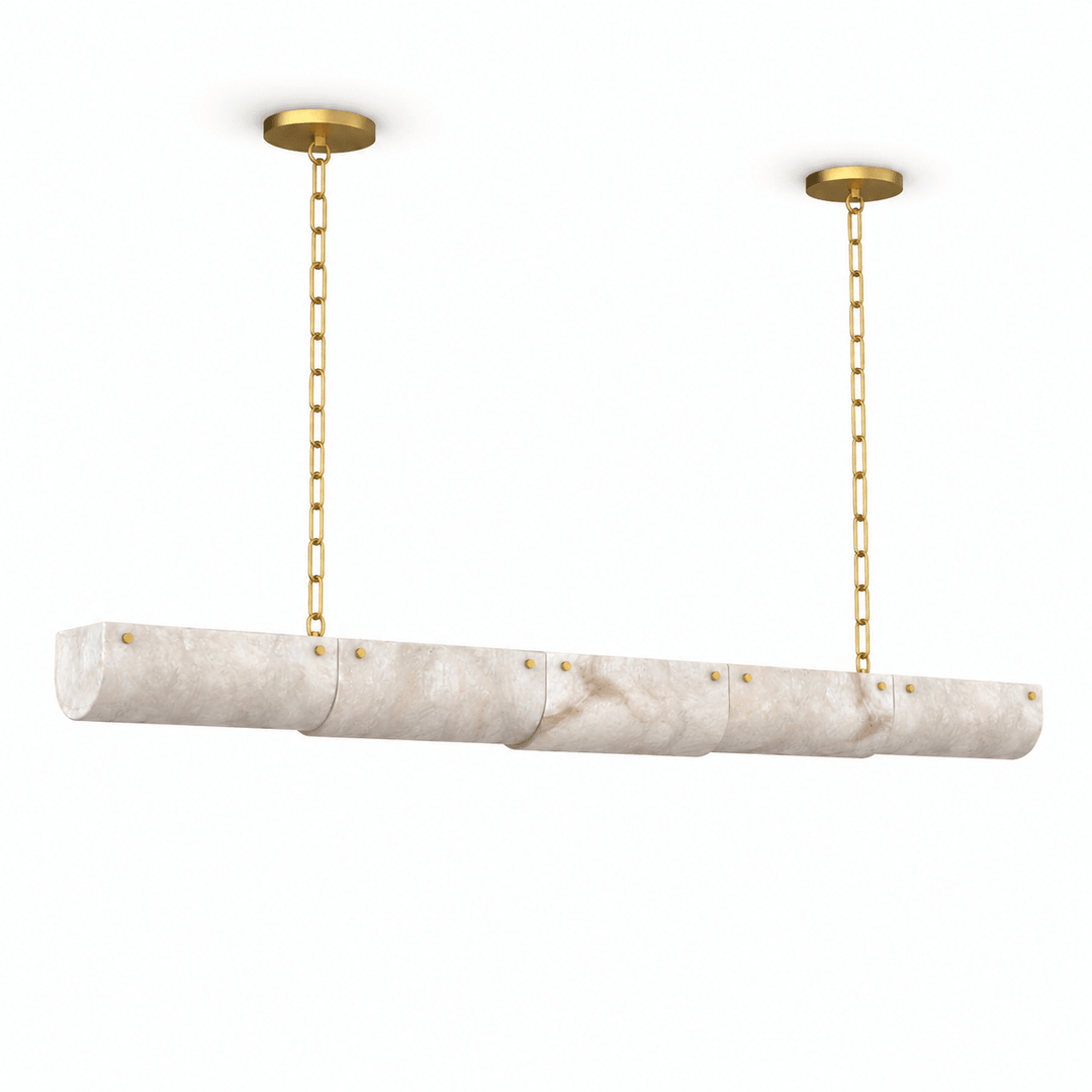 Alabaster Linear Chain Pendant Lamp - Vakkerlight