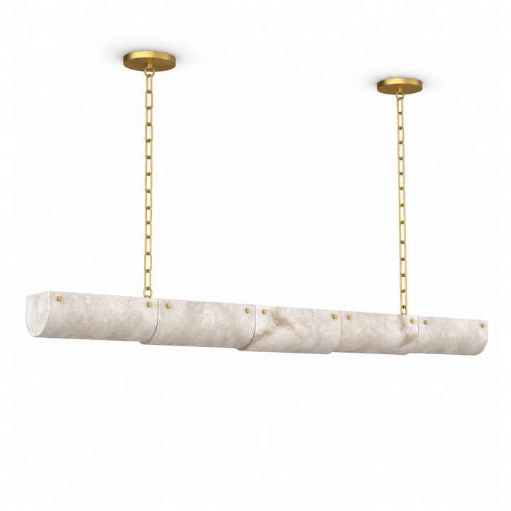 Alabaster Linear Chain Pendant Lamp - Vakkerlight