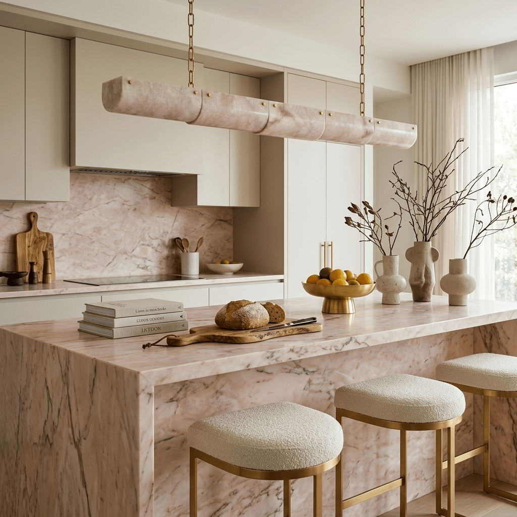 Alabaster Linear Chain Pendant Lamp - Vakkerlight