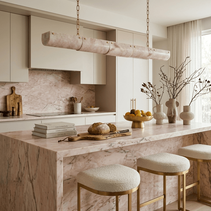 Alabaster Linear Chain Pendant Lamp - Vakkerlight