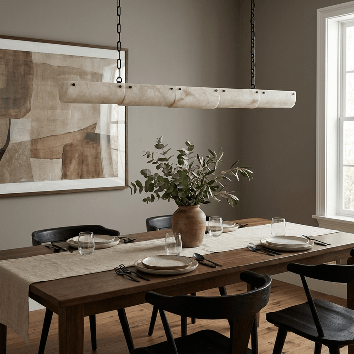 Alabaster Linear Chain Pendant Lamp - Vakkerlight