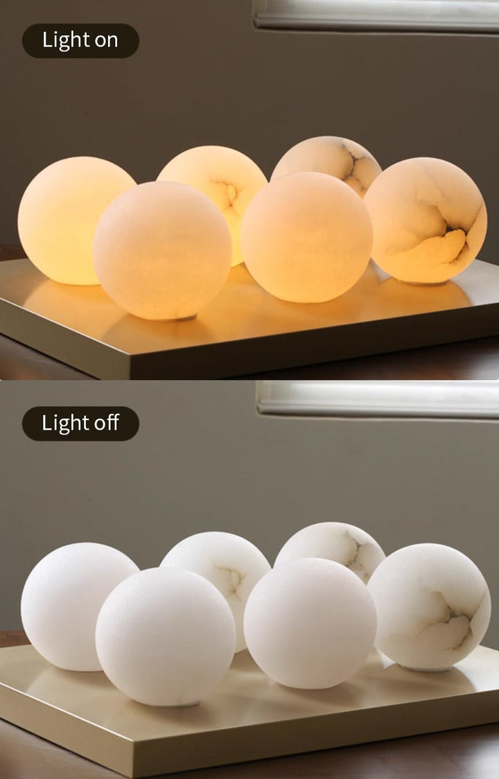 Alabaster Mini Orb Wall Lamp - Vakkerlight