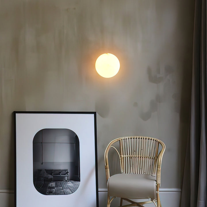 Alabaster Mini Orb Wall Lamp - Vakkerlight