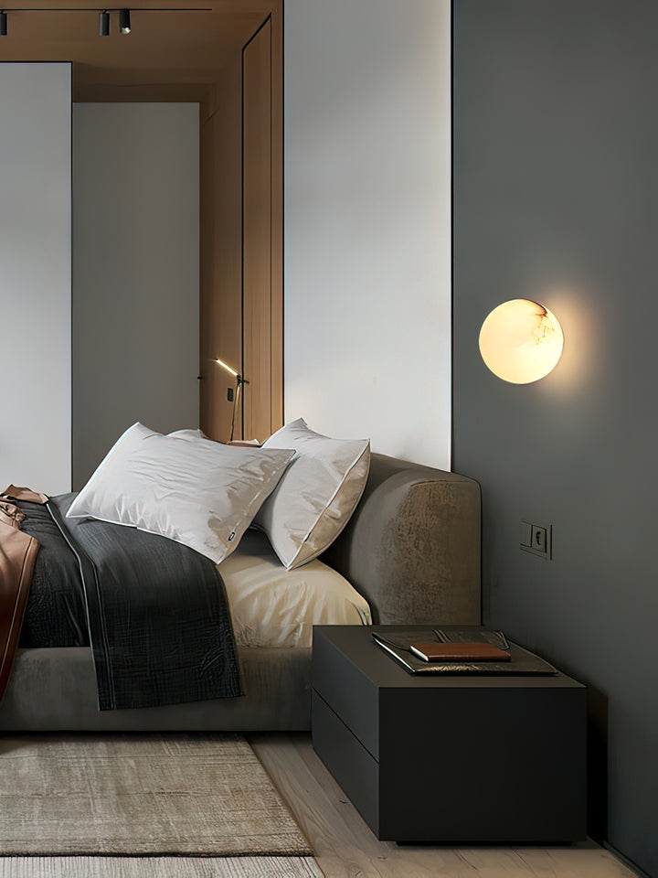 Alabaster Mini Orb Wall Lamp - Vakkerlight