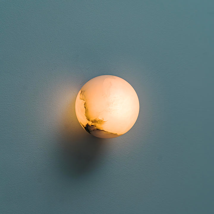 Alabaster Mini Orb Wandlampe