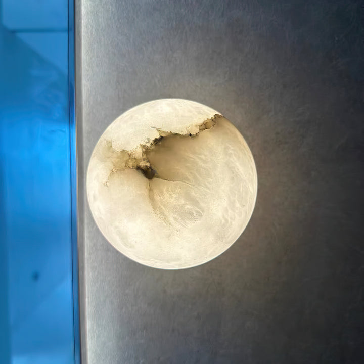 Alabaster Mini Orb Wall Lamp