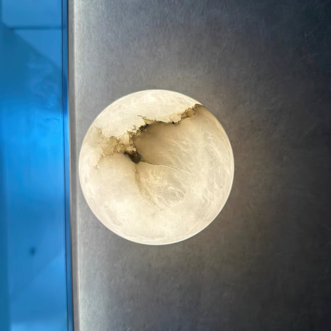 Alabaster Mini Orb Wall Lamp - Vakkerlight