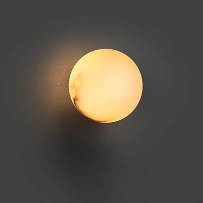 Alabaster Mini-Orb-Wandleuchte