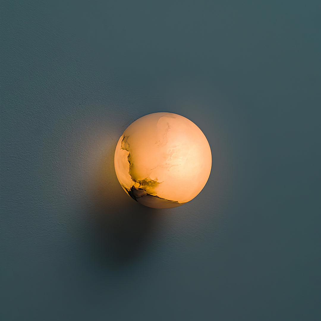 Alabaster Mini Orb Wandlampe