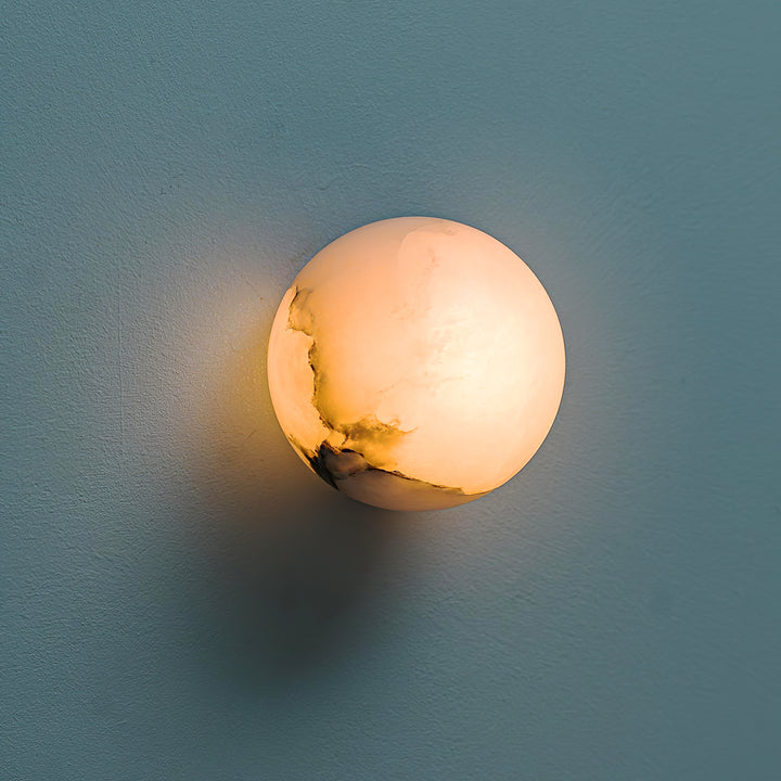 Alabaster Mini Orb Wandlampe