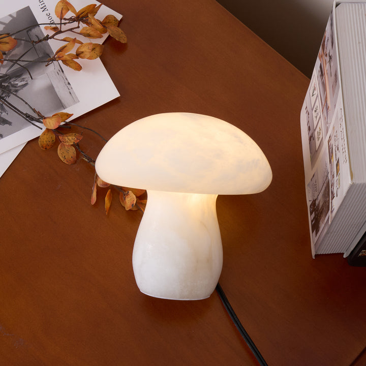 Alabaster Pilz Tischlampe