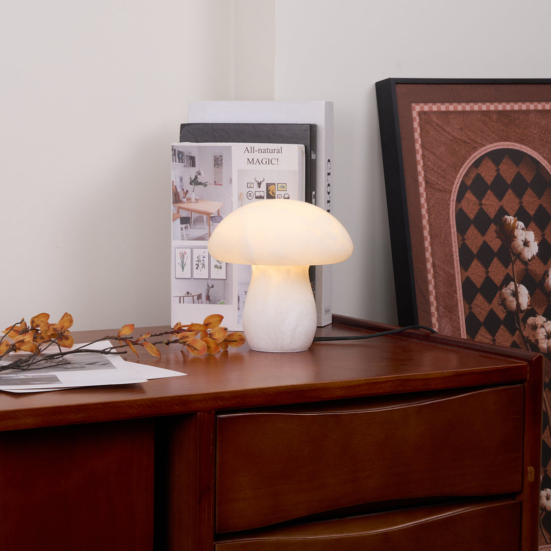 Alabaster Mushroom Table Lamp