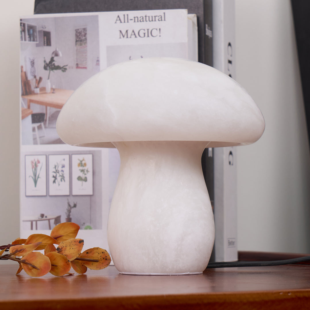 Alabaster Pilz Tischlampe