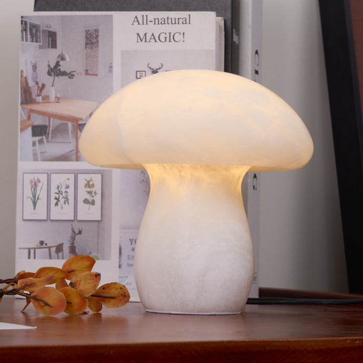 Alabaster Pilz Tischlampe