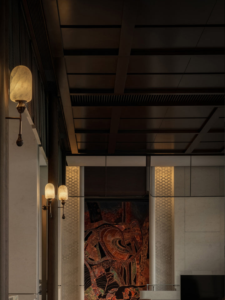 Alabaster Obelisk Double Sconce - Vakkerlight