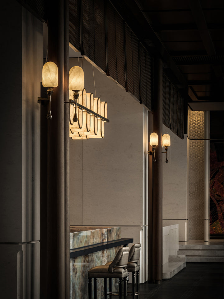 Alabaster Obelisk Double Sconce - Vakkerlight