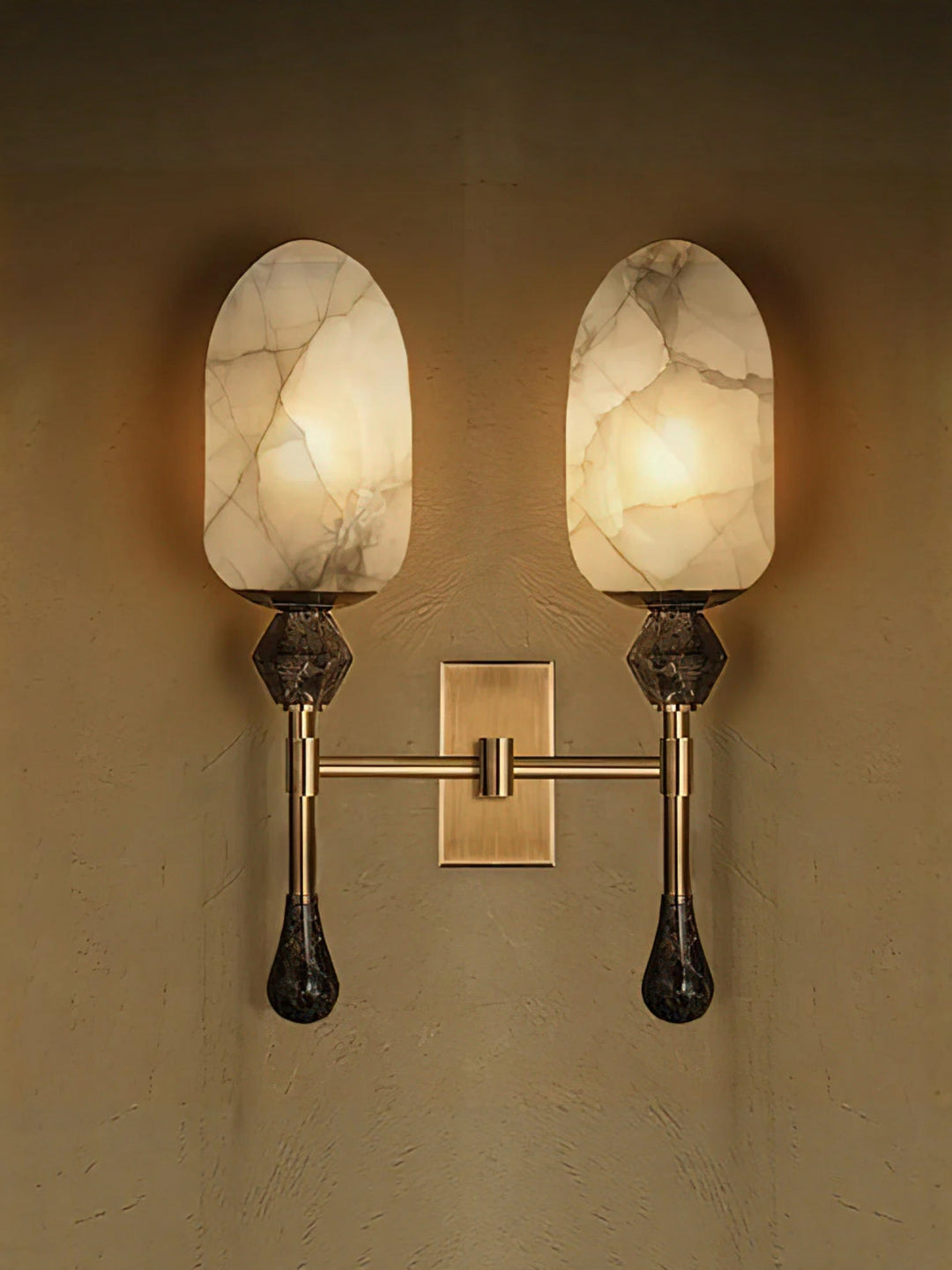 Alabaster Obelisk Double Sconce - Vakkerlight