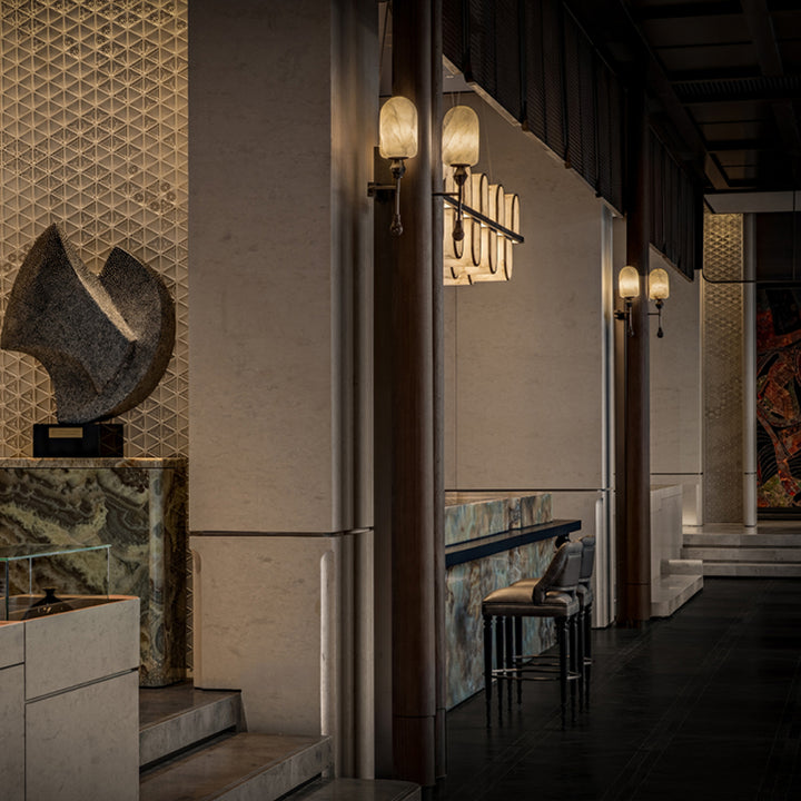 Alabaster Obelisk Double Sconce - Vakkerlight