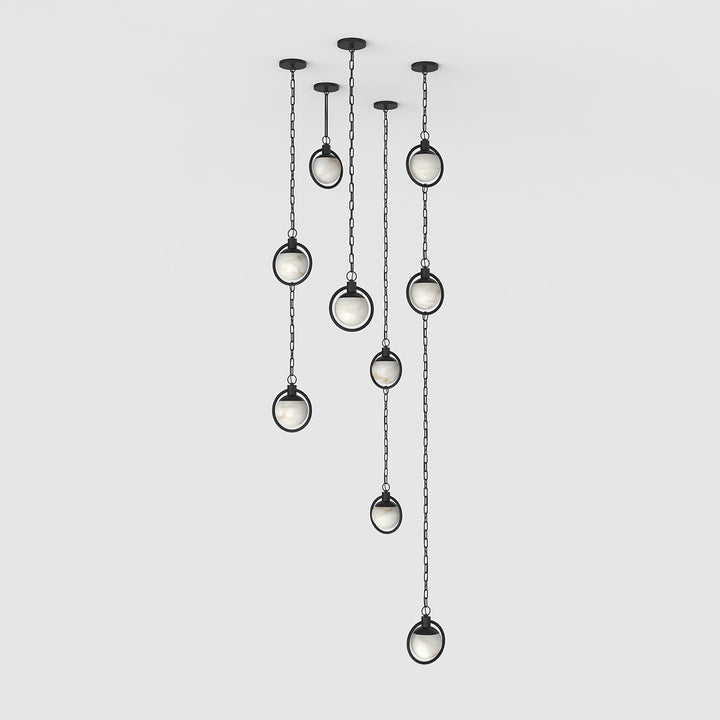 Alabaster Orb Chain Pendant Lamp - Vakkerlight